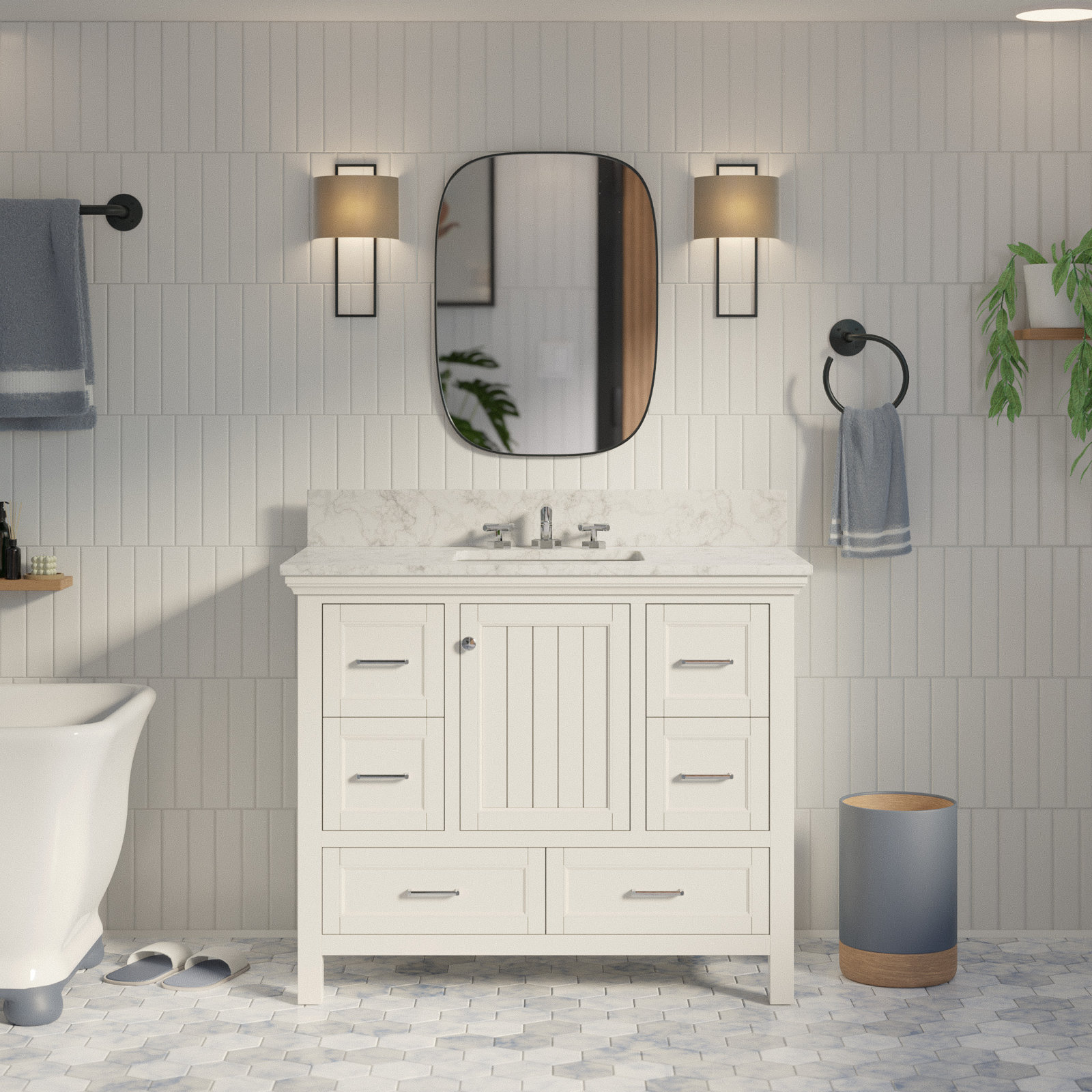 Maven 42'' Single Bathroom Vanity, White