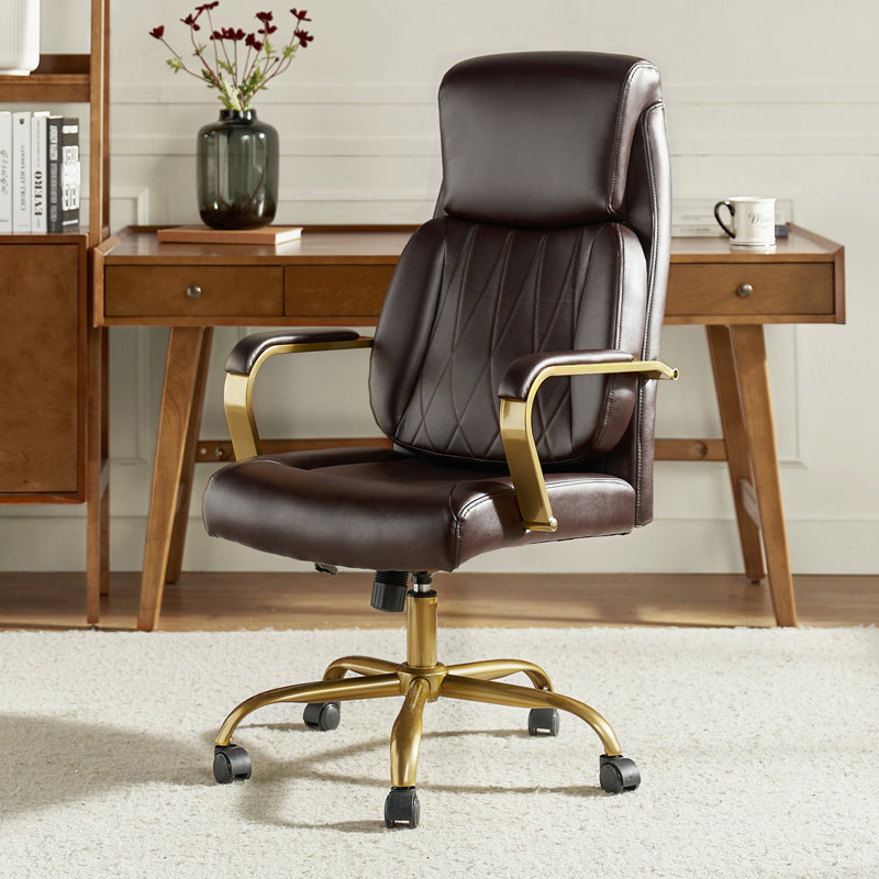 Fauteuil de direction ergonomique et inclinable Sofiane, Brun