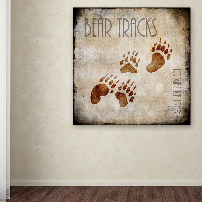 « orignal introduction 2 pistes bear », reproduction d’impression sur toile tendue, H 14 po x l 14 po x P 2 po