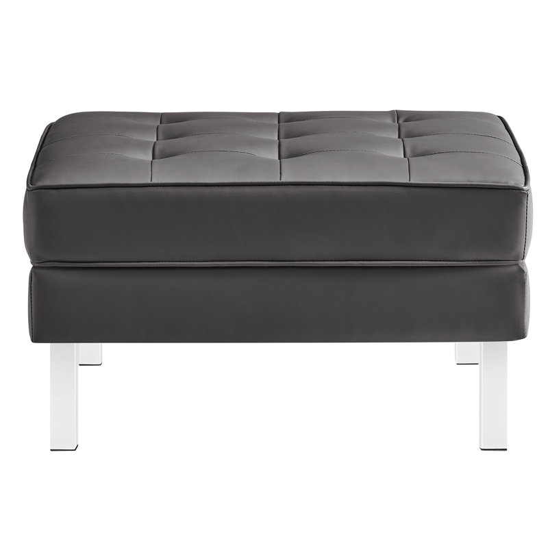 Ensemble de fauteuil et repose-pieds en cuir Vegan