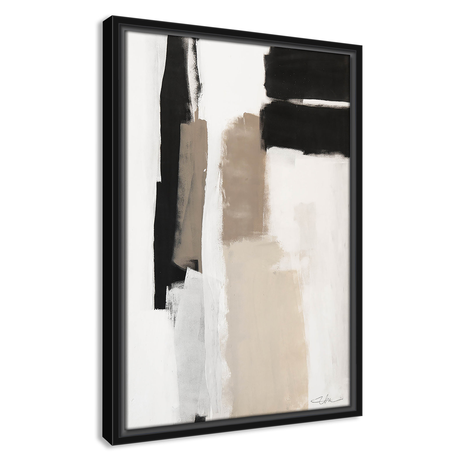 Giverny Earth Scapes II by  Print, No Mat, Black Floater Framed, 19.5" H x 13.5" W x 2" D