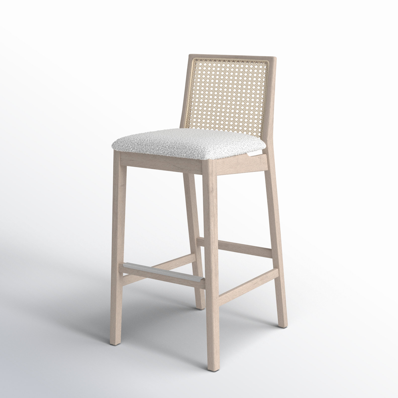 Mag Bar Stool, Bar Stool (29.5" Seat Height), Crafted Glaze/Nevoa/Natural
