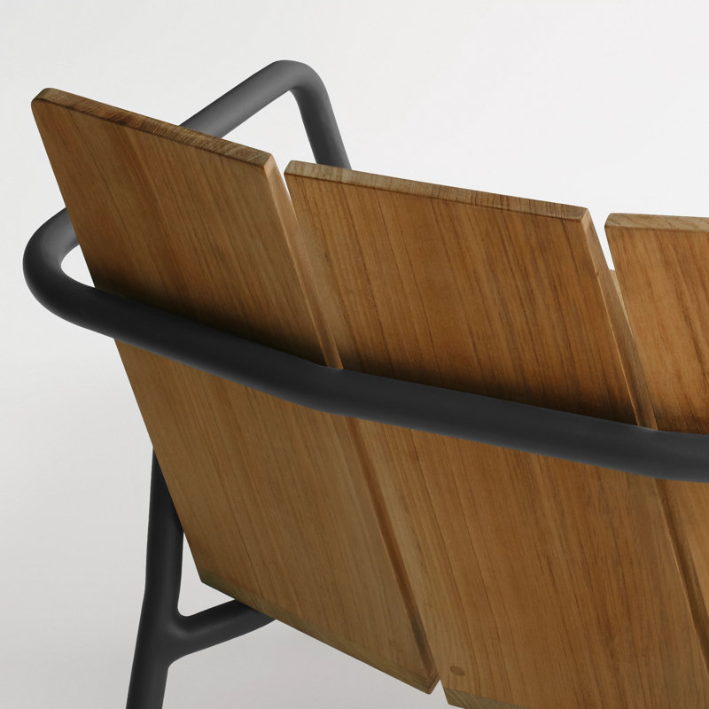 Offline Outdoor Teak Dining Armchair, Carbon