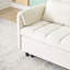 Canapé 52 po beige moderne en velours-324851256