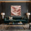 Abstrait paysage 9, art mural sur toile grise-1178841762