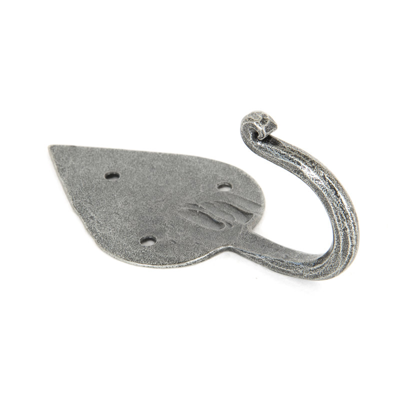 Gothic Metal Wall Wall Hook, Pewter Patina