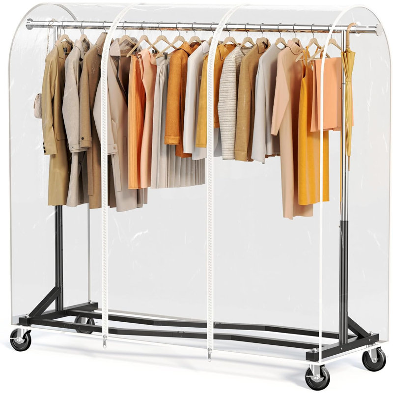 Adjustable Rolling Clothing Rack