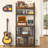 Large Record Player Stand With Storage Shelf, 5-Tier Record Player Table Holds Up 500+ Albums, Turntable Stand With Charging Station & CD/DVD Rack, Record Storage For Living Room, Bedroom