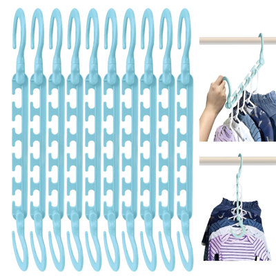 Max Space Saving Closet Hangers, 10-Pack, 360° Swivel, Grey