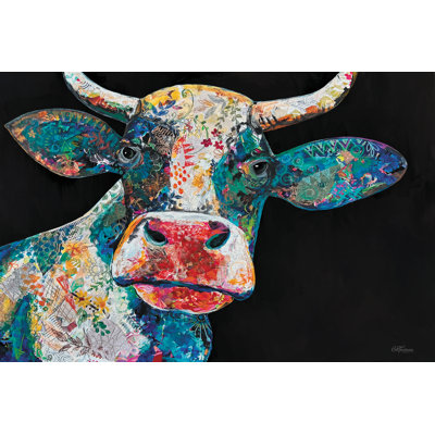 Collage de vache sur toile
