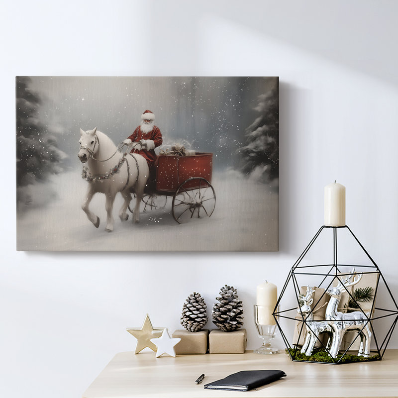 Art des Fêtes de Noël - Toile tendue avec châssis - Série 3-CV III, H 24 po x l 36 po