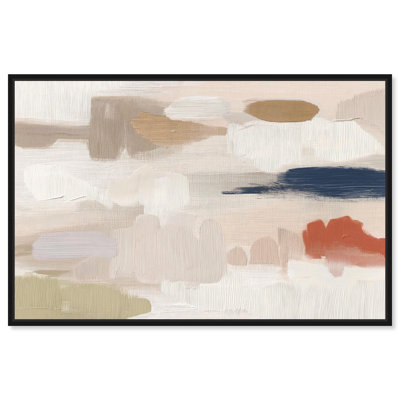"Shape of a Calm Day III", reproduction d'art sur toile par Art Remedy, cadre noir, 24 x 16