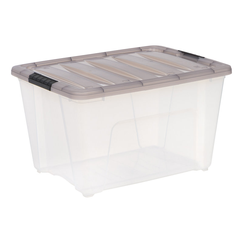IRIS Plastic Storage Box with Latching Lid in Clear, 53