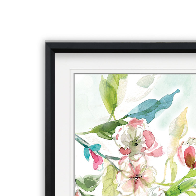 Colibri IV - reproduction d'art, H 17,5 po x l 17,5 po x P 1,5 po, Cadre noir