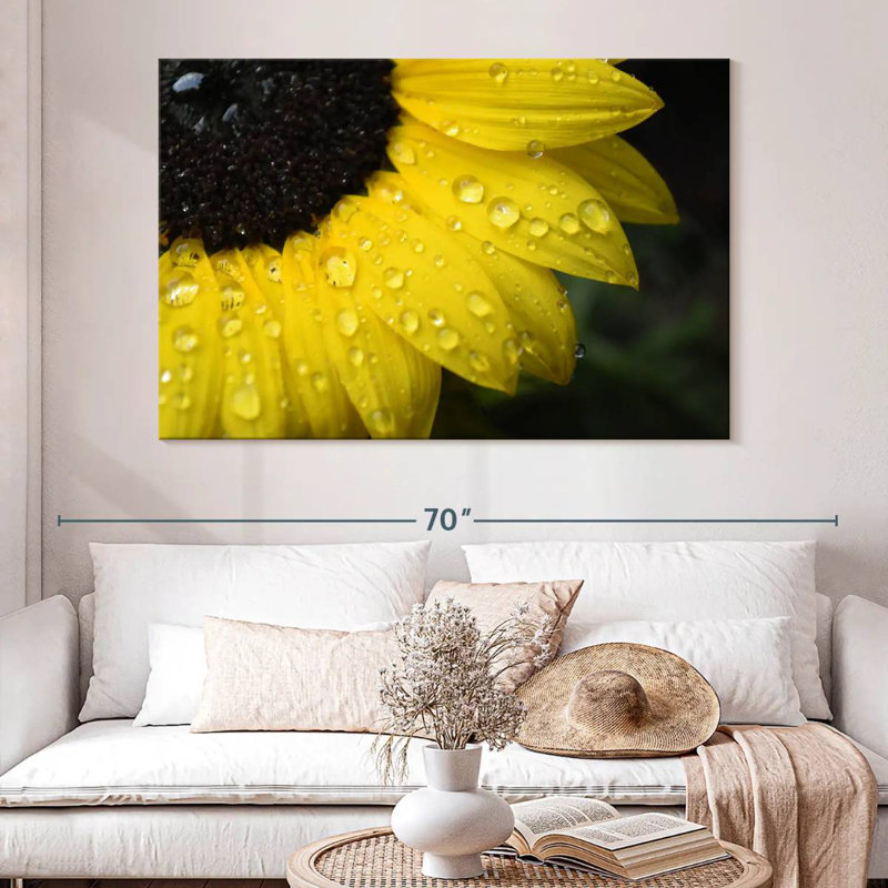 Harnek Dewy Sunflower, 34" H x 51" W