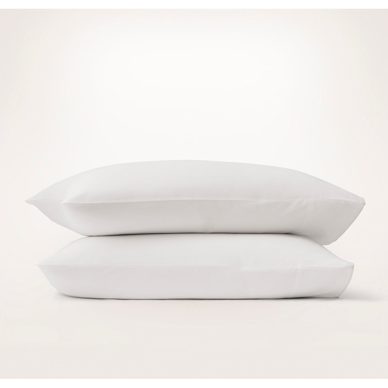 Signature Embellished Pillowcase Set, King Pillowcase, White