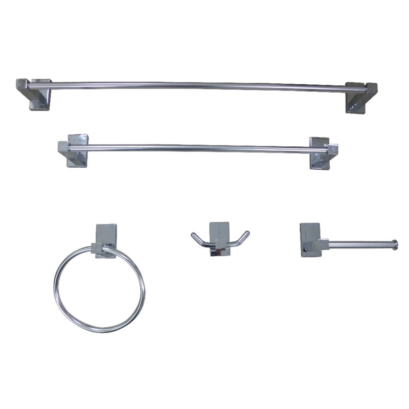 Kingston Brass Continental 5-Piece Bathroom Hardware Set, Polished Chrome
