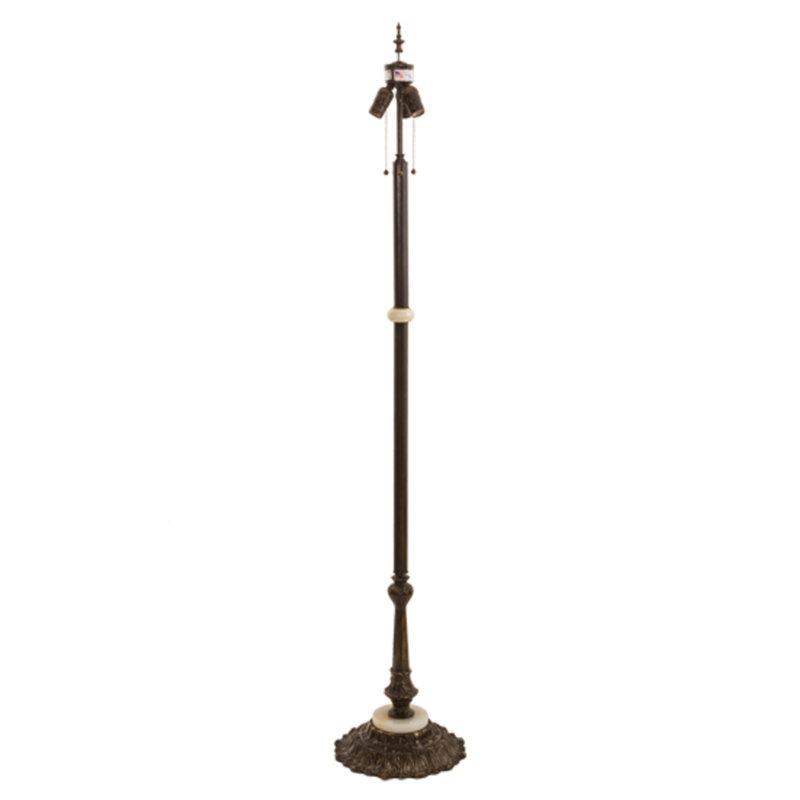 Greenbriar Oak Floor Lamp, Beige/Red/Craftsman Brown