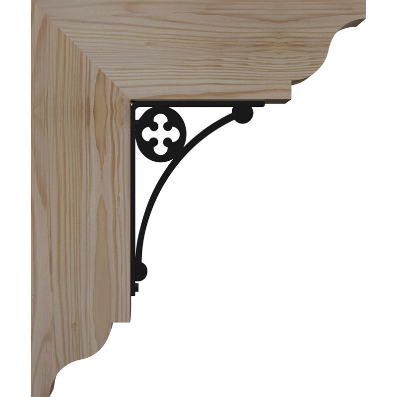 Crochet de fer traditionnel 4 po Crawley, H 16 po x P 13 1/2 po, Sapin de Douglas l 3 1/2 po x T 4 po (lisse)