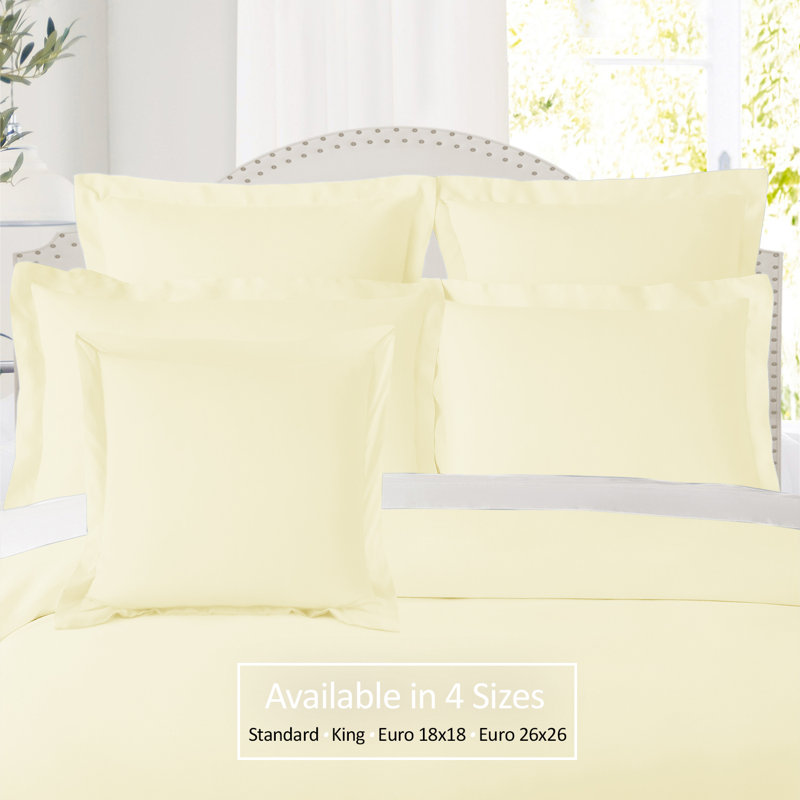 Polyester Bedding, 18" x 18", Vanilla Yellow