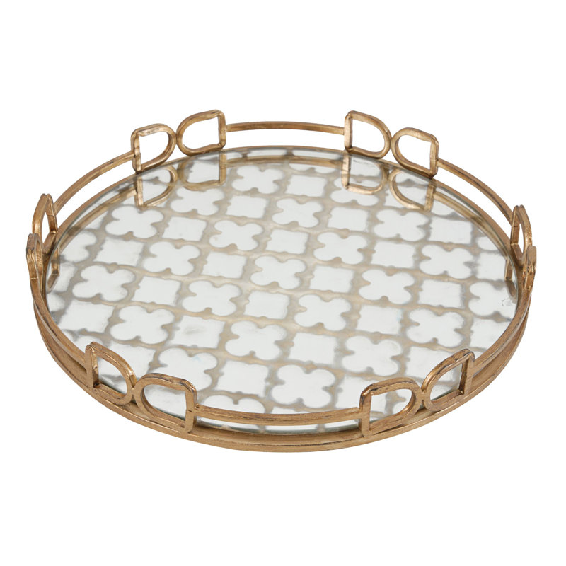 Plateau en verre Josephine, H 2 po x l 16 po x P 16 po