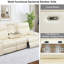Canapé inclinable électrique 84,5 po avec chargeur sans fil et éclairage à DEL - Cuir semi-PU beige, table pliable-589093653-589093655