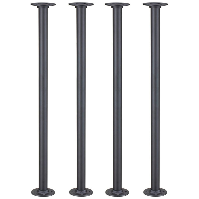 Pied de table à tuyaux, H 30 po x l 3,45 po x P 3,45 po