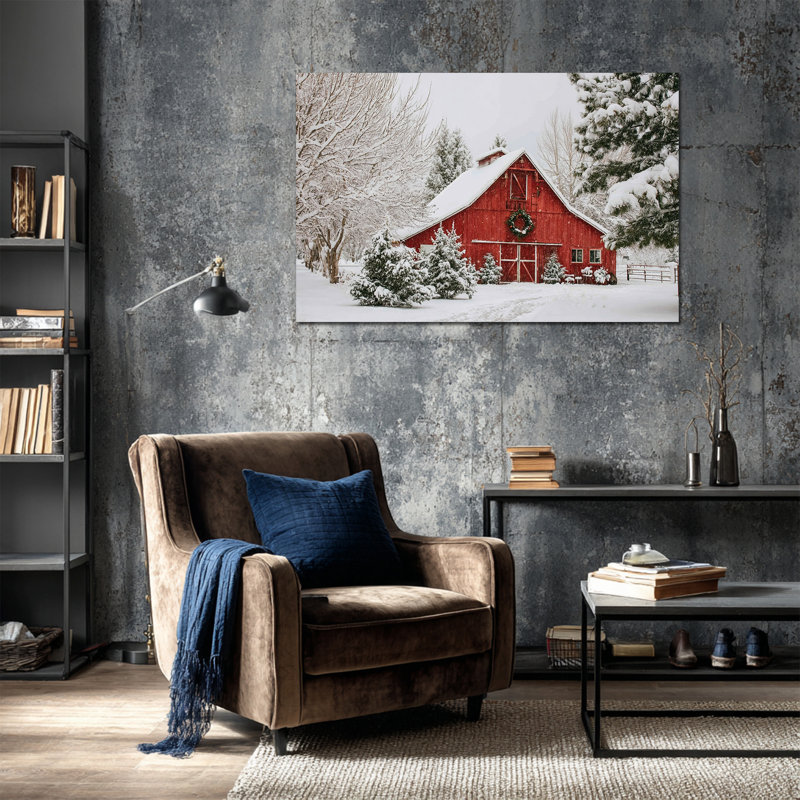 Hiver, art mural de grange d'hiver, H 20 po x l 30 po