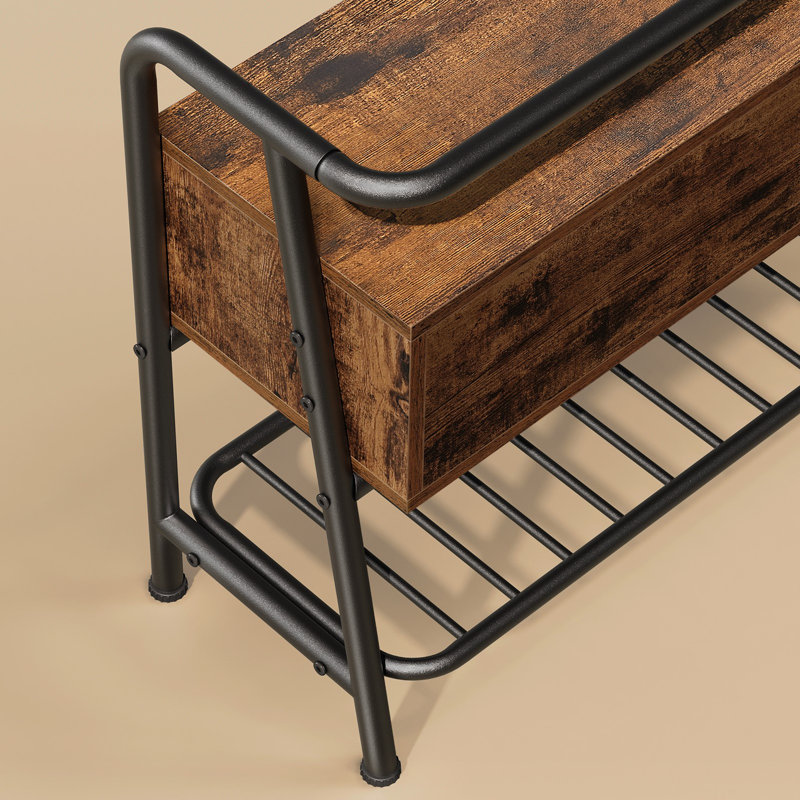 Banc à chaussures avec tiroir organisateur, H 25 po x l 39,4 po x P 11,8 po