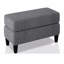Tabouret de canapé de style transitionnel en chenille grise 1Pc