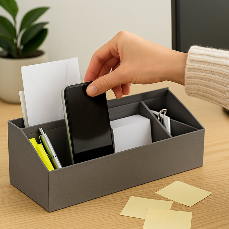 Bigso Elisa Desktop Organizer - Durable Office Desk Organizer