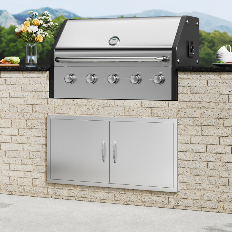 42'' Stainless Steel Double Outdoor Kitchen Access Door