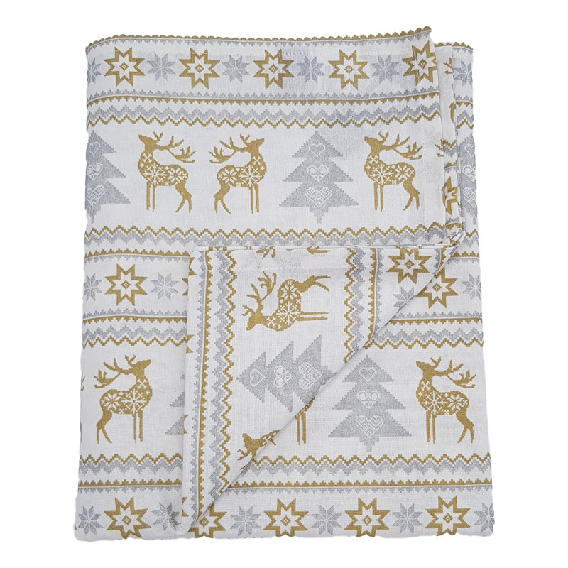 Hiram Nordic Tablecloth, Yellow/Silver
