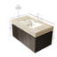 Meuble-lavabo mural 36 po avec comptoir en pierre frittée et lavabo encastré en céramique Muri-128868424-128868428-128970742