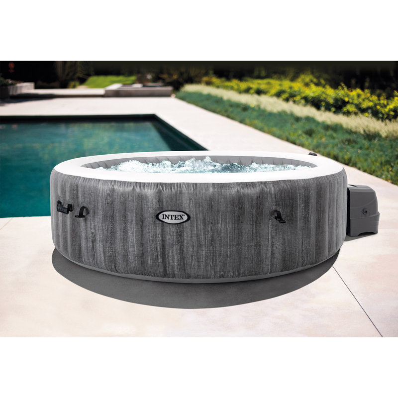 Greywood Deluxe Round Inflatable 6-Person Hot Tub Spa