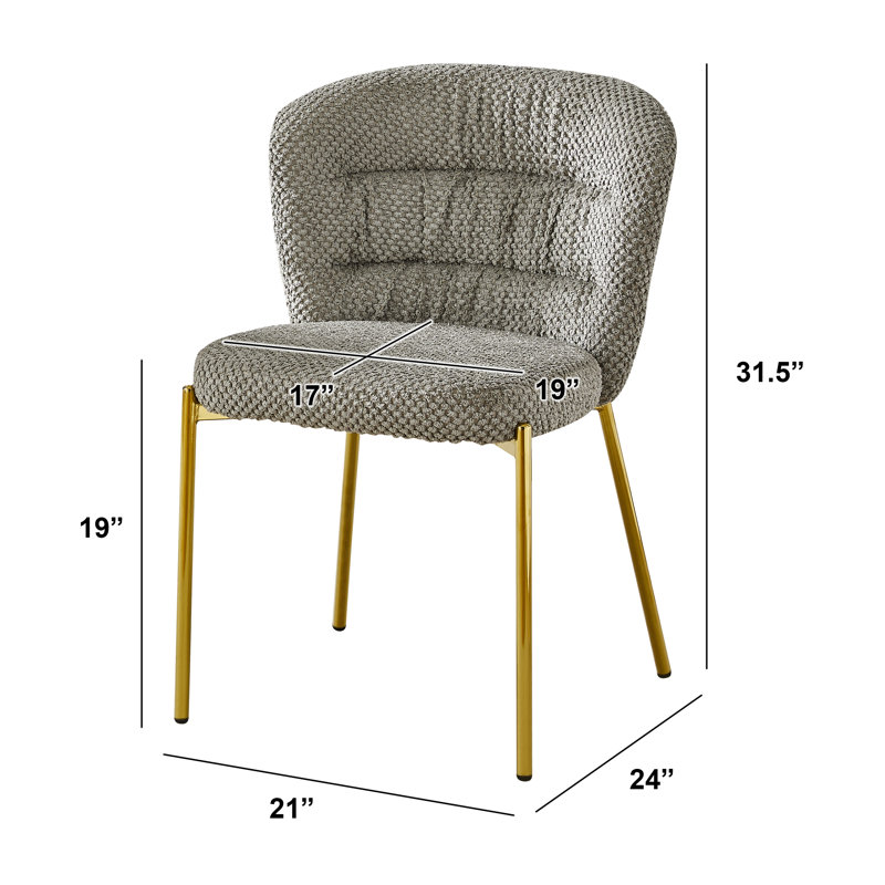 Ensemble de salle à manger circulaire en verre trempé avec chaises moelleuses, Gris