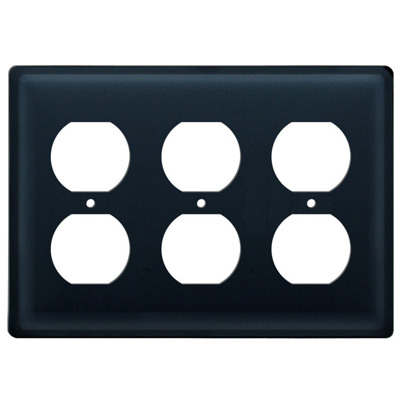 Plain 3-Gang Duplex Outlet Wall Plate