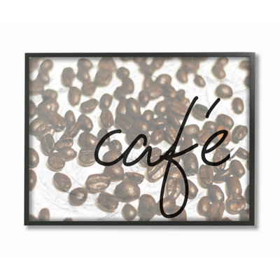 «Café Coffee Beans In Cursive» par Daphne Polselli - impression d'art graphique