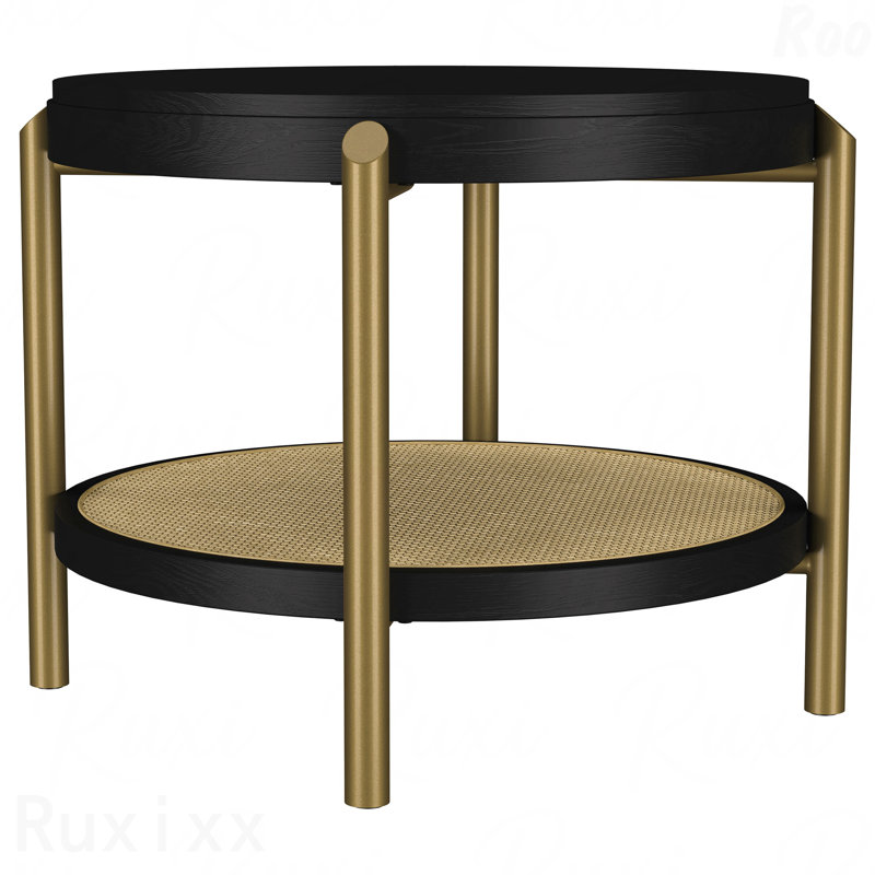 Table de bout ronde noire