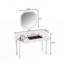Bureau de maquillage rétro avec grand miroir