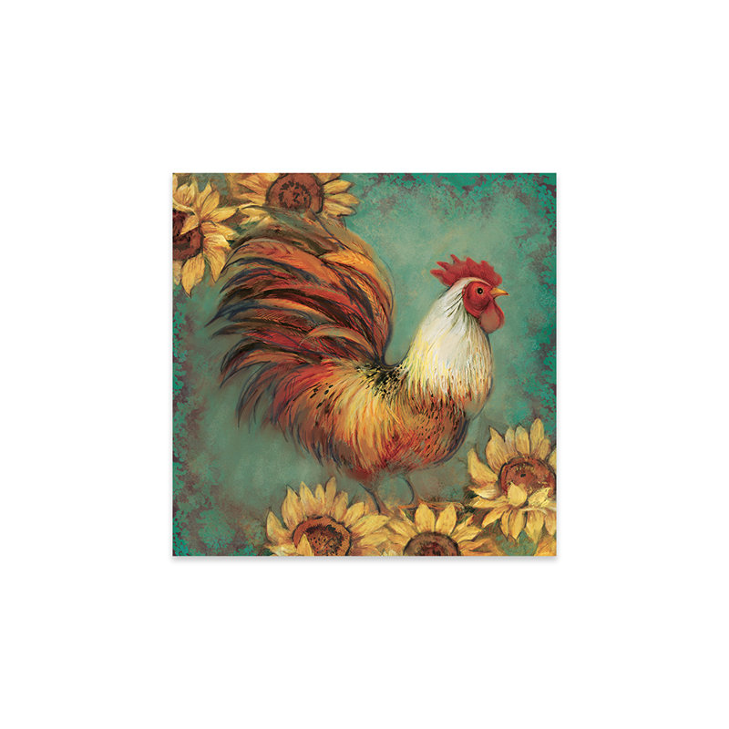 Sunflower Rooster II sur plastique / acrylique par Susan Winget, peinture