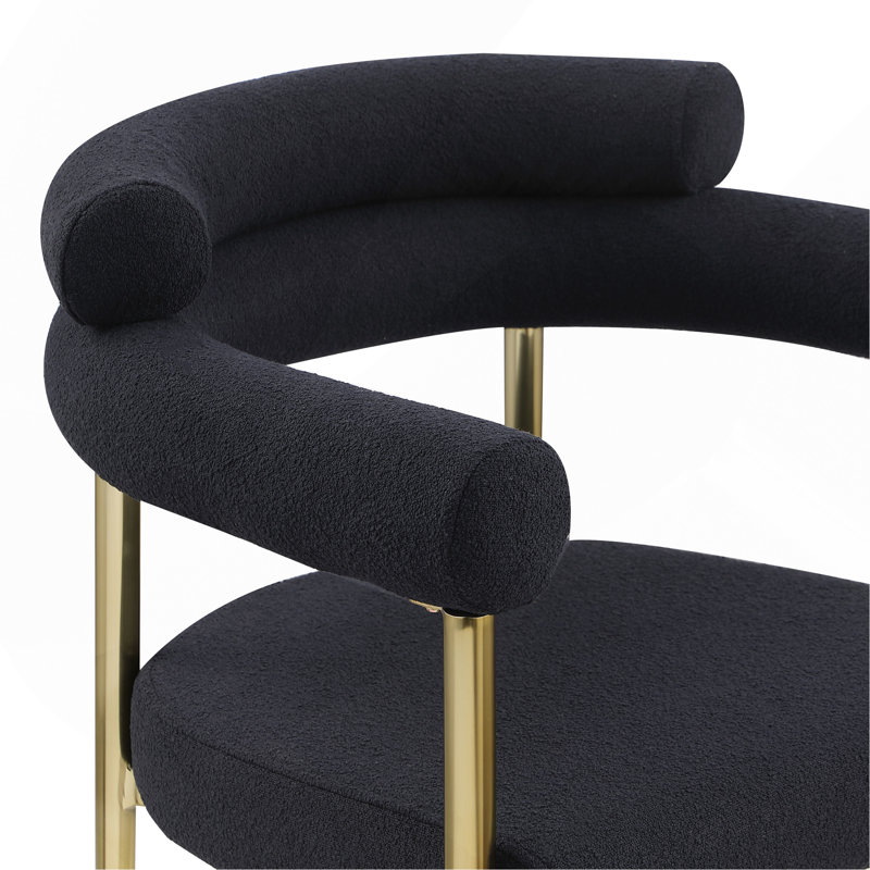 Ensemble de 2 chaises de salle à manger Woker, Doré, Noir