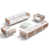 Coussin beige / structure blanche
