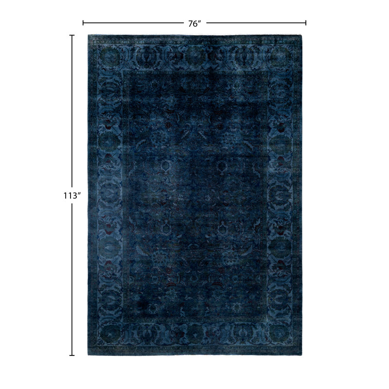 Overdyed One-of-a-Kind 6' 4" X 9' 5" Hand Knotted Area Rug
