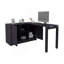 De bureau H 28,5 po, 2 portes, 5 tablettes, 2 pieds, wengé noir - Bureau à domicile
