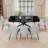 Dushaj 8 - Person Glass Top Four Leg Dining Set