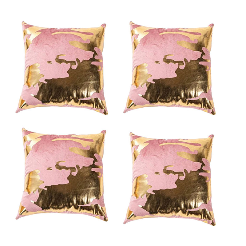 Coussin décoratif en velours, Rose