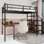 Lit mezzanine avec bureau en L, rangement et caractéristiques de sécurité-1364402338