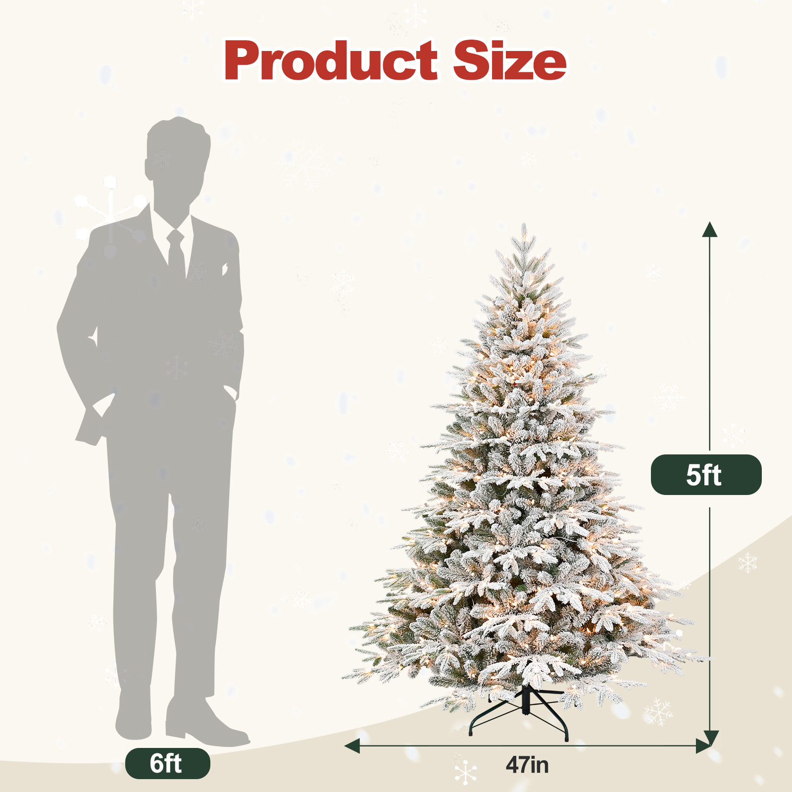 Blue Pre-Lit Spruce Christmas Tree, 5'