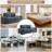 3-Piece Modern Modular  Sectional Sofa Set of 5/6 Seater Oversized Chenille Couch with Storage Space and USB Port for Living Room and Apartment-600144893-542941789